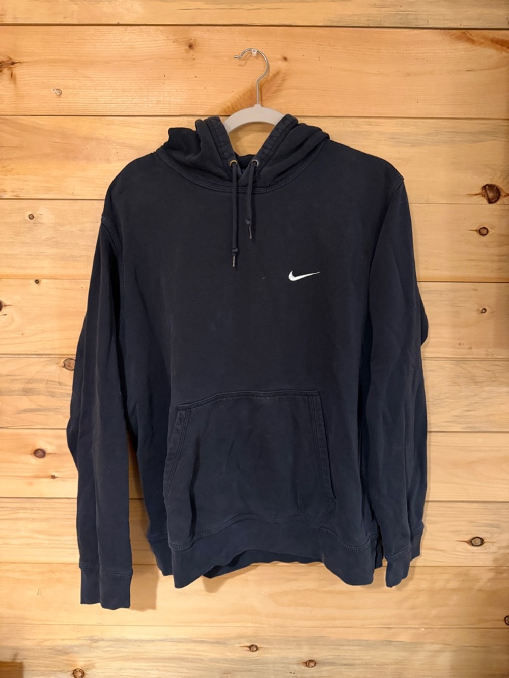 Nike Black Pullover Hoodie with White Swoosh